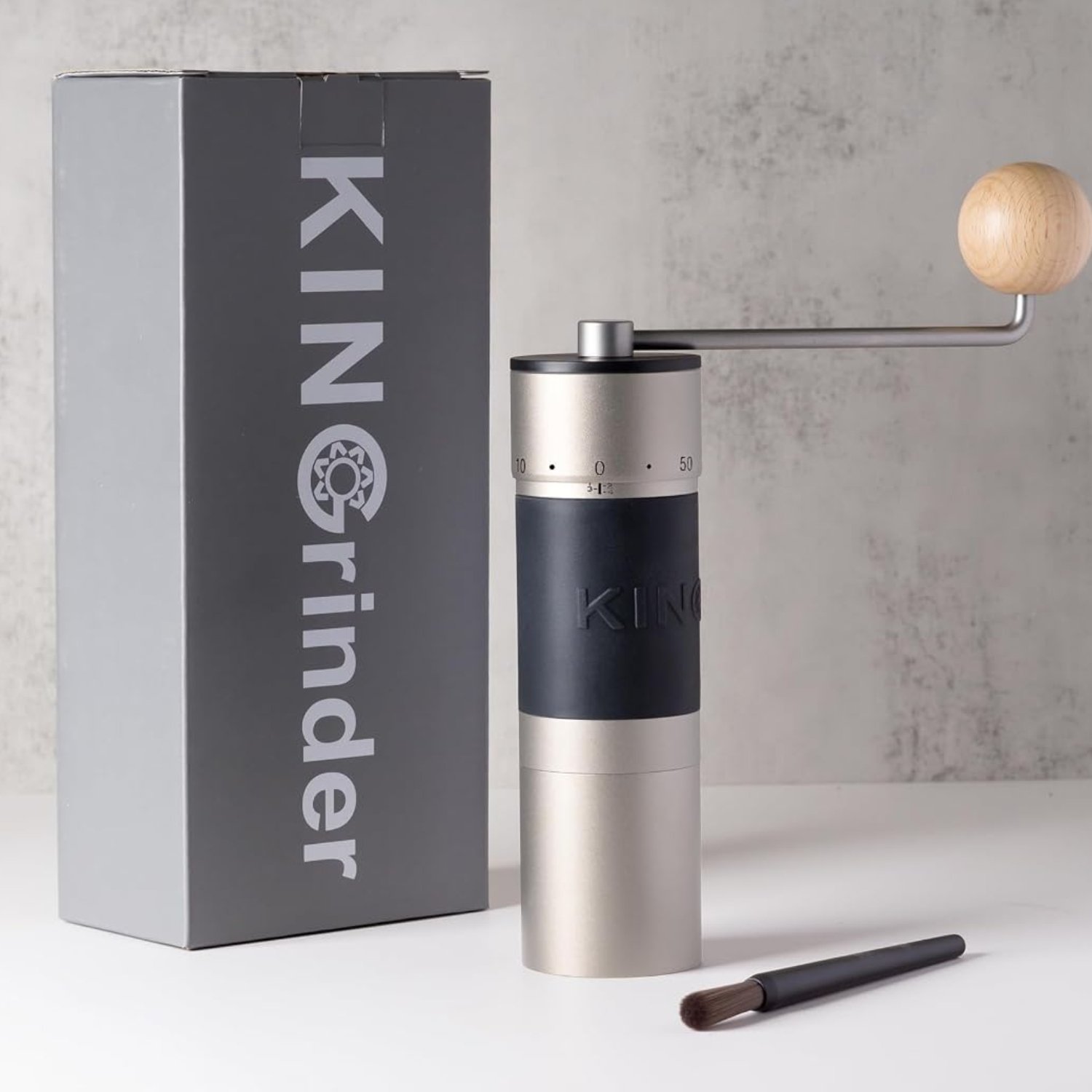 KINGrinder K6 Molinillo de café manual con mango recto